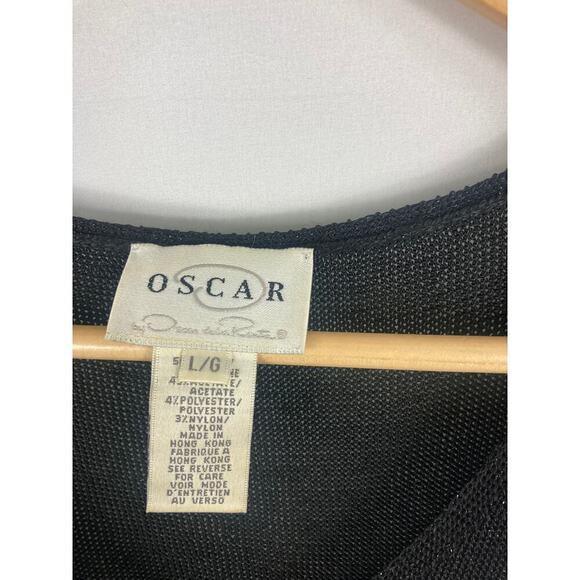 Oscar De la Renta Knit Metallic Shell Tank Size Large - Picture 3 of 4